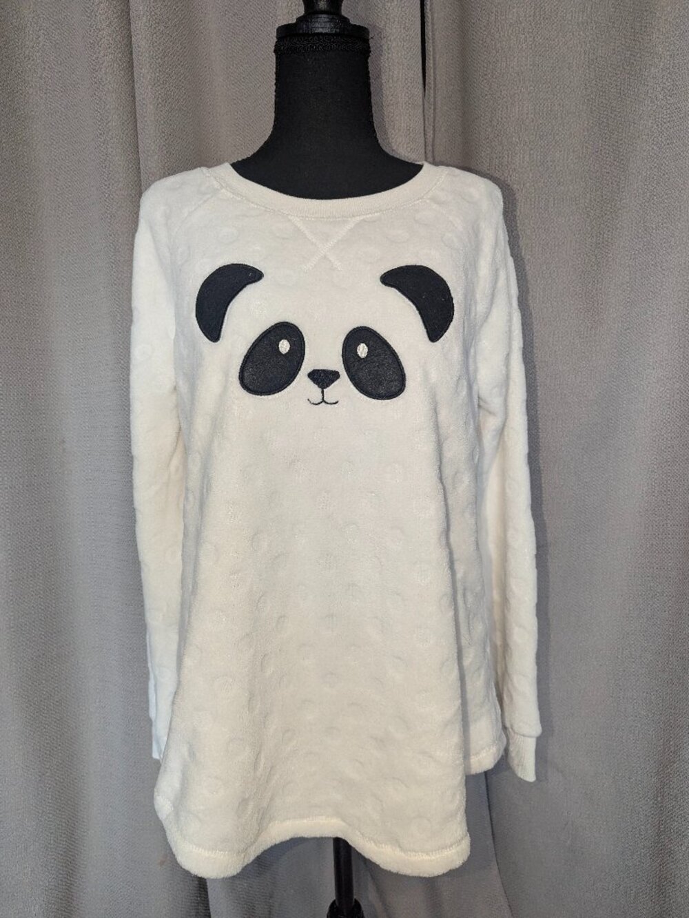Secret Treasures White and Black Panda Plush Kids Pajama Top